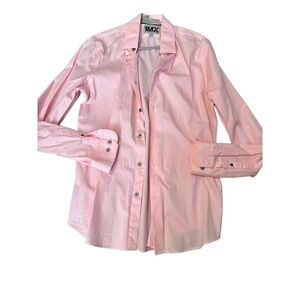 Express Pink Long Sleeve Button-Up Spread Collar Dress Shirt